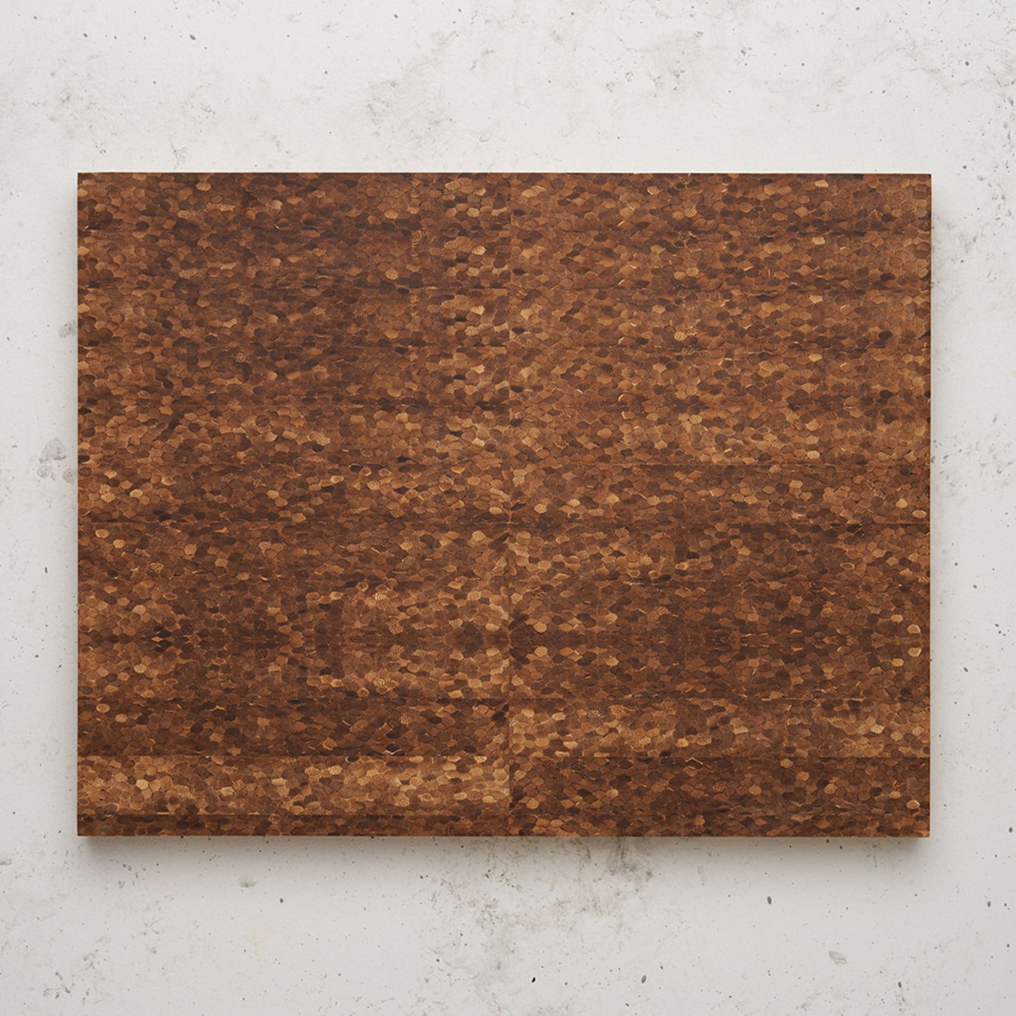 Overhead view of the large care to share bread board