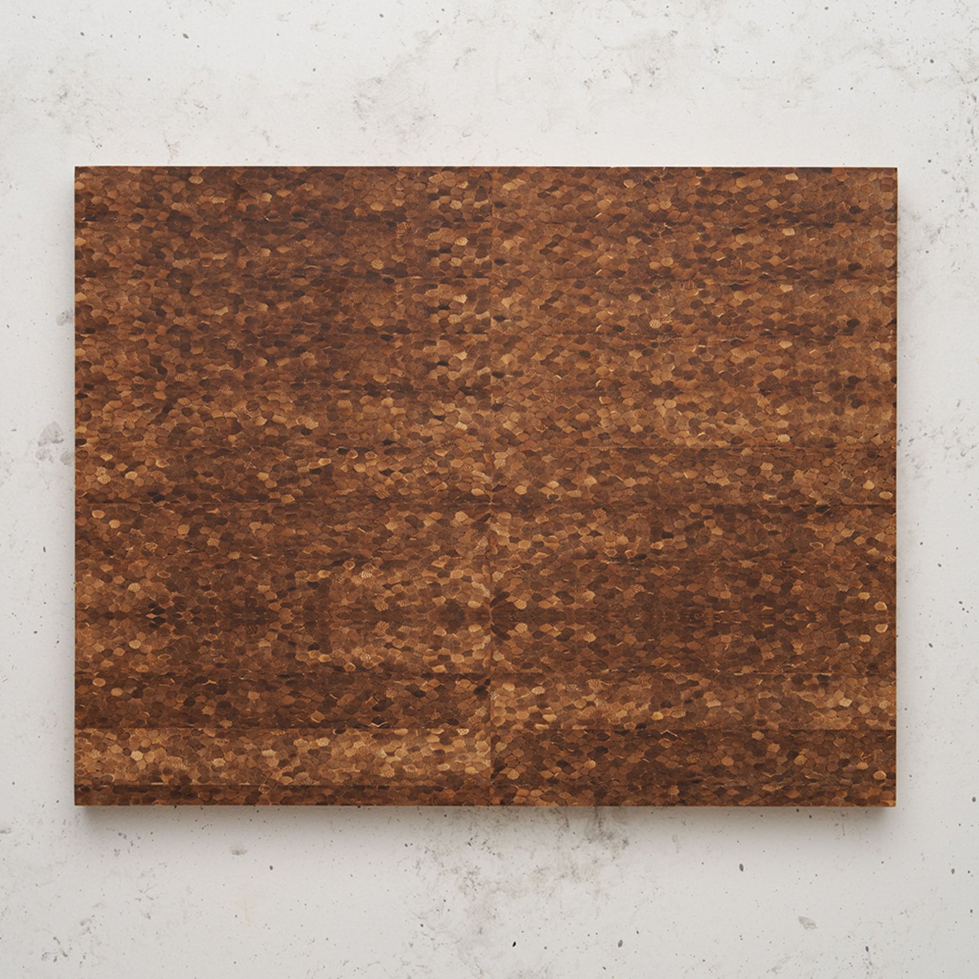 Overhead view of the large care to share bread board