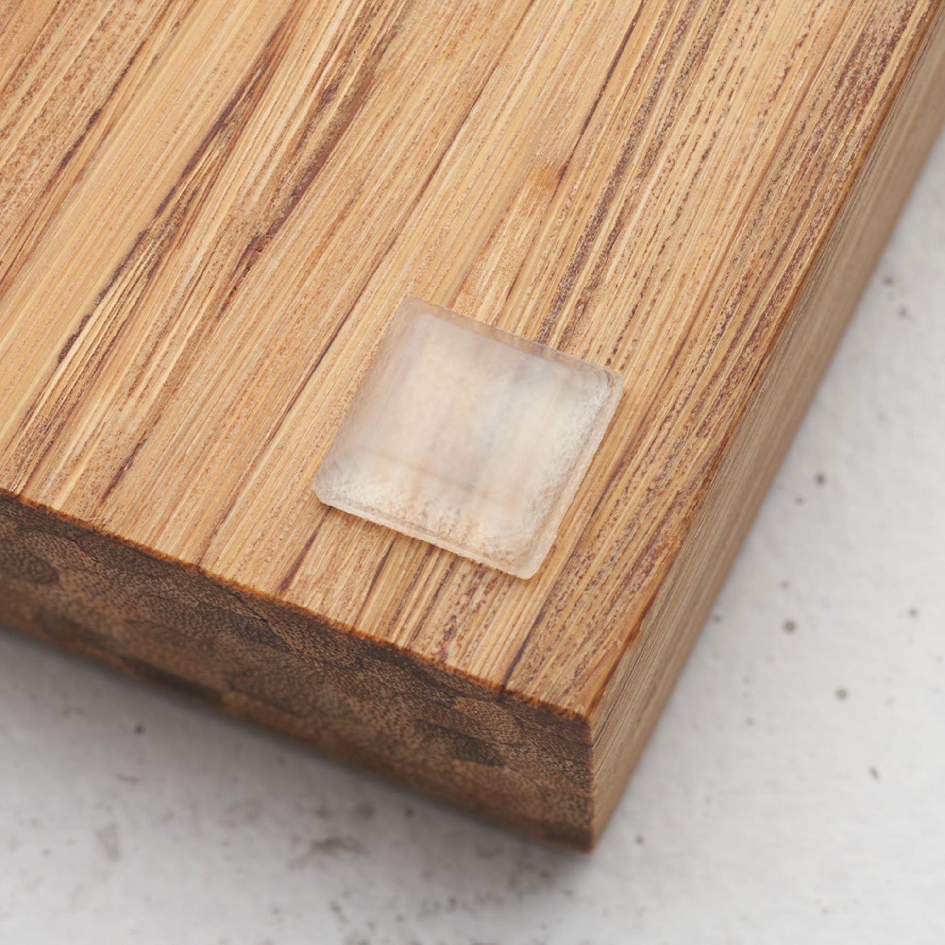 Close up view of the slide proof bumper on the back of the board