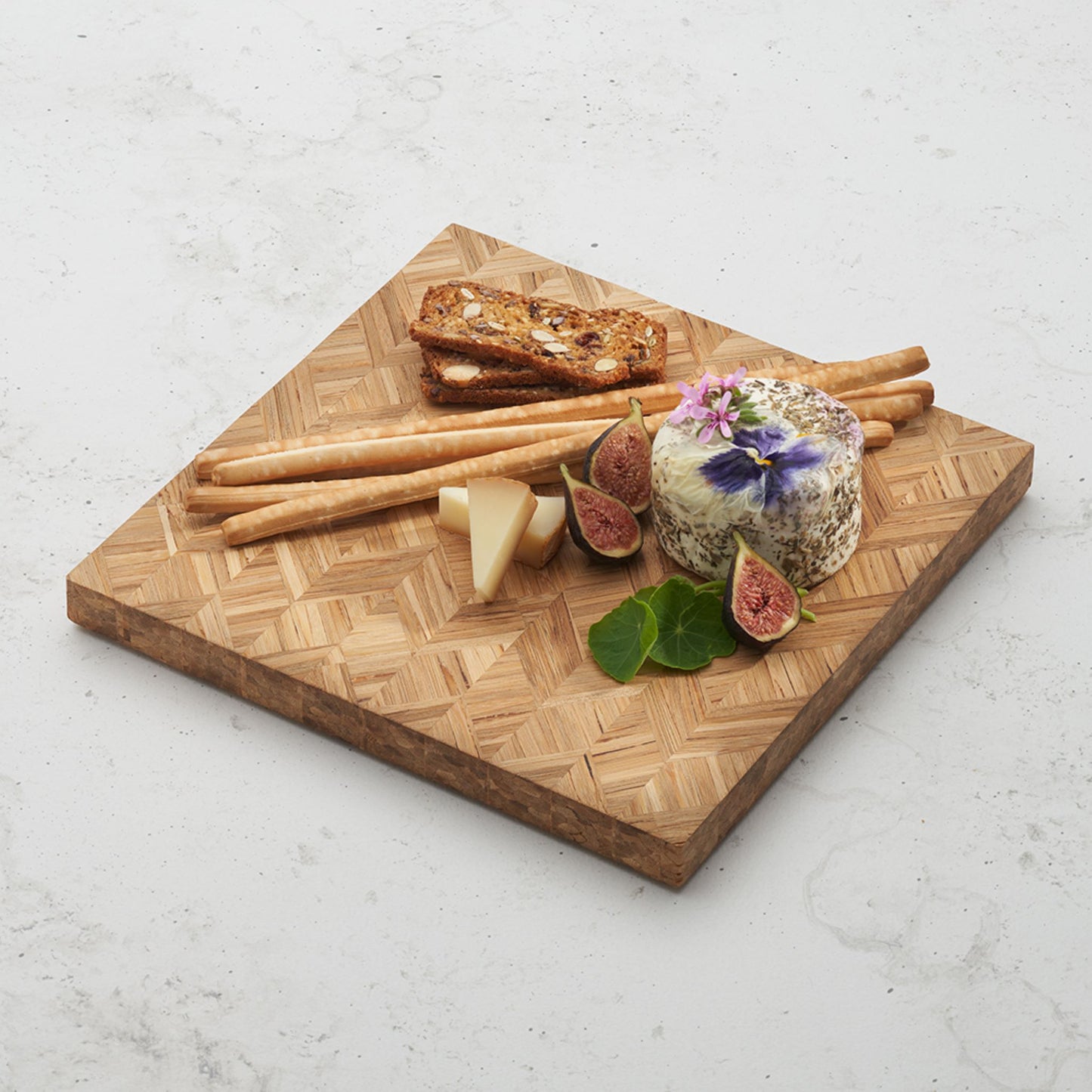 board fill with charcuterie items