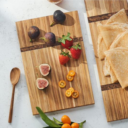 small serving board with fruits on top