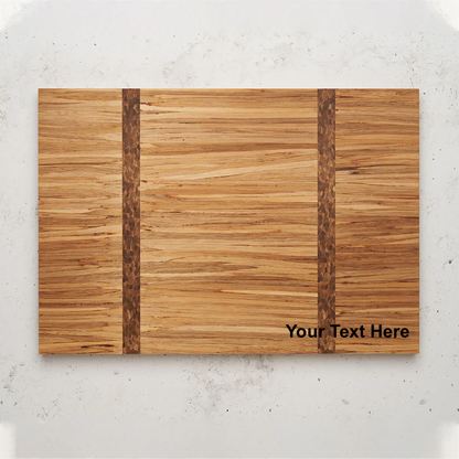 Overhead view of the medium size gather and graze serving board. The text "Your Text Here" is superimposed in the bottom right corner, suggesting a customizable product.